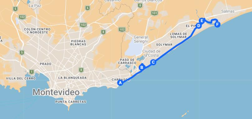 El itinerario en su contexto geográfico metropolitano